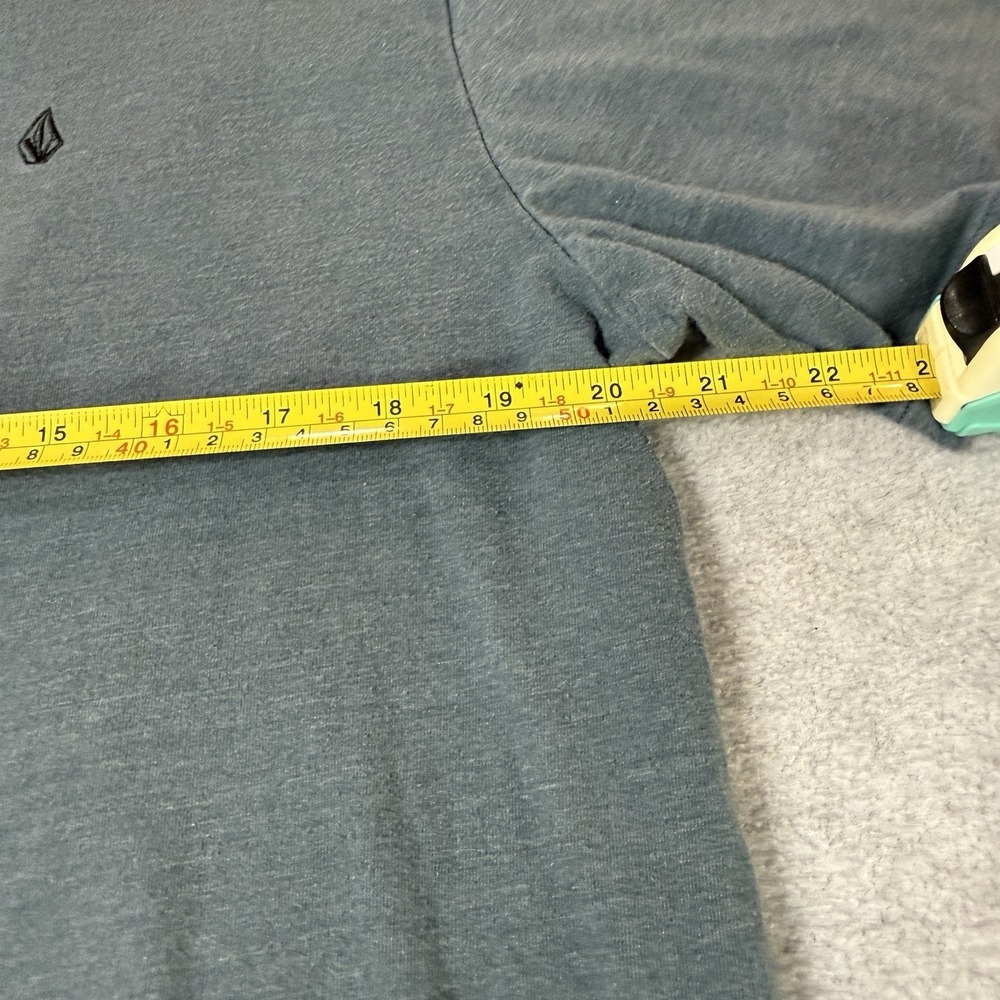 Volcom Men's Large Heather Blue Polo Shirt Short Sleeve Golf FLAW SEE DESCRIP - Picture 4 of 10